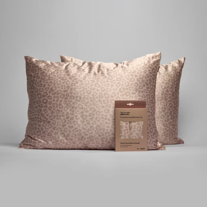 Satin Pillowcase Pink Leopard 2x
