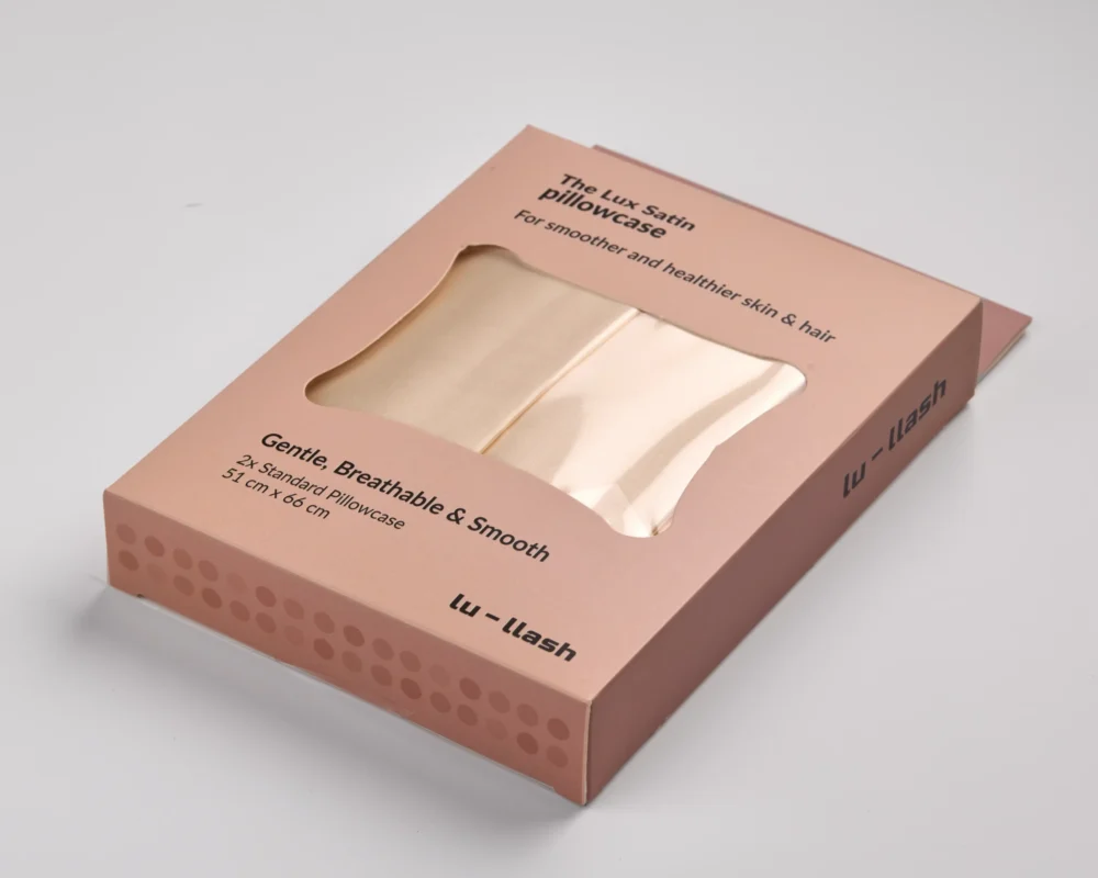 Satin Pillowcase Creamy Beige 2x - Image 2