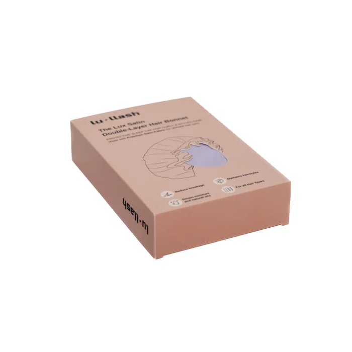 Satin Hair Boonet purple&grey